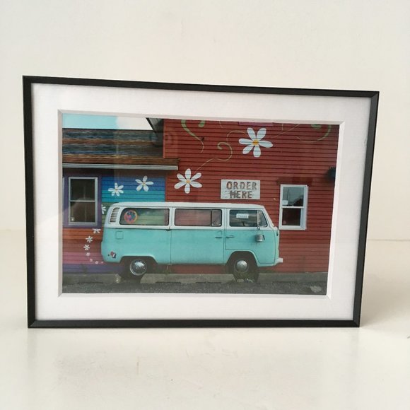 Framed and Matted Original Color Photograph - VW Bus Coffee - Picture 1 of 7